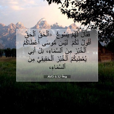 Picture 07 - يوحنَّا 6:32 AVD - فَقَالَ لَهُمْ يَسُوعُ: - Bible Verse Picture