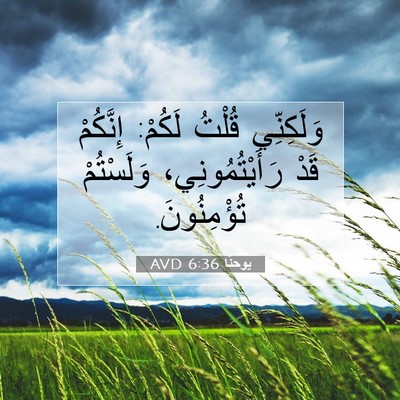 Picture 07 - يوحنَّا 6:36 AVD - وَلَكِنِّي قُلْتُ لَكُمْ: - Bible Verse Picture