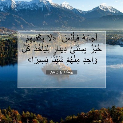 Picture 07 - يوحنَّا 6:7 AVD - أَجَابَهُ فِيلُبُّسُ: «لَا - Bible Verse Picture