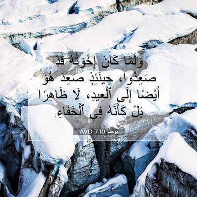 Picture 07 - يوحنَّا 7:10 AVD - وَلَمَّا كَانَ إِخْوَتُهُ - Bible Verse Picture