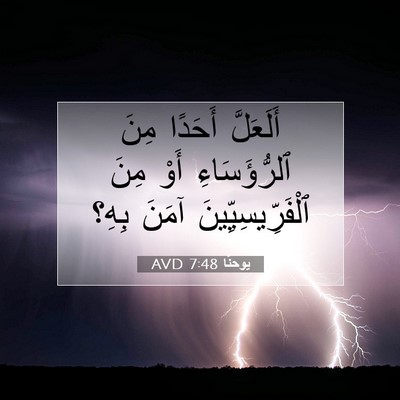 Picture 07 - يوحنَّا 7:48 AVD - أَلَعَلَّ أَحَدًا مِنَ - Bible Verse Picture