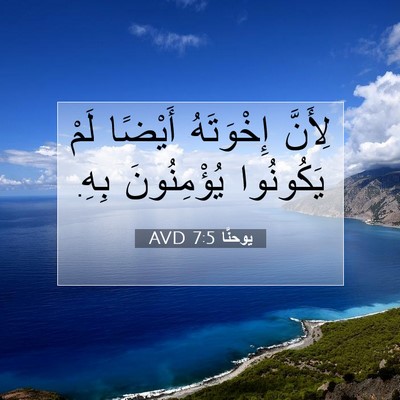 Picture 07 - يوحنَّا 7:5 AVD - لِأَنَّ إِخْوَتَهُ - Bible Verse Picture