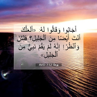Picture 07 - يوحنَّا 7:52 AVD - أَجَابُوا وَقَالُوا لَهُ: - Bible Verse Picture