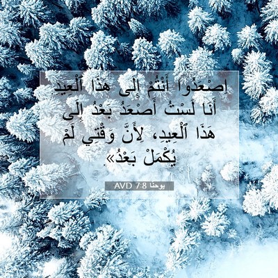 Picture 07 - يوحنَّا 7:8 AVD - اِصْعَدُوا أَنْتُمْ إِلَى - Bible Verse Picture