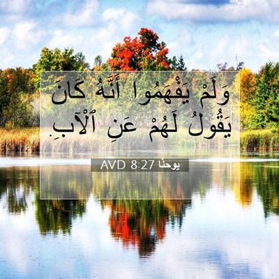 Picture 07 - يوحنَّا 8:27 AVD - وَلَمْ يَفْهَمُوا أَنَّهُ - Bible Verse Picture