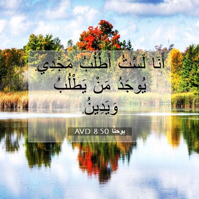 Picture 07 - يوحنَّا 8:50 AVD - أَنَا لَسْتُ أَطْلُبُ - Bible Verse Picture