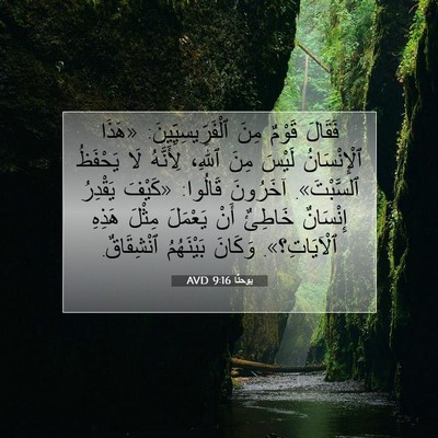 Picture 07 - يوحنَّا 9:16 AVD - فَقَالَ قَوْمٌ مِنَ - Bible Verse Picture