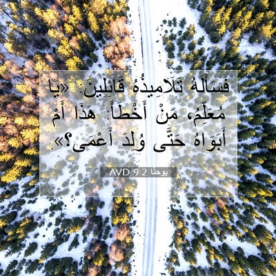 Picture 07 - يوحنَّا 9:2 AVD - فَسَأَلَهُ تَلَامِيذُهُ - Bible Verse Picture
