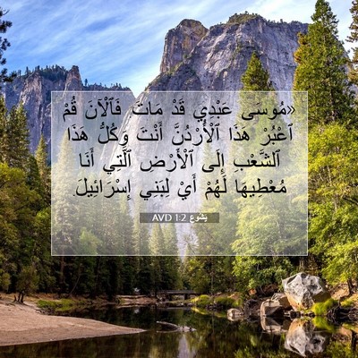 Picture 07 - يَشُوع 1:2 AVD - «مُوسَى عَبْدِي قَدْ - Bible Verse Picture