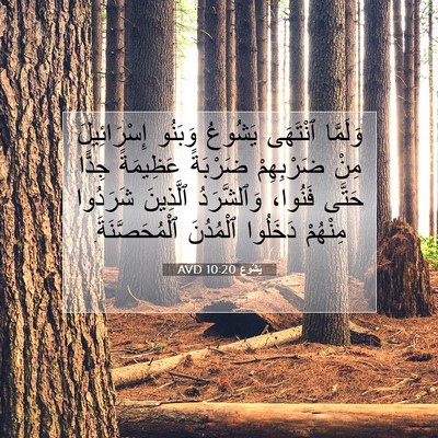 Picture 07 - يَشُوع 10:20 AVD - وَلَمَّا ٱنْتَهَى يَشُوعُ - Bible Verse Picture