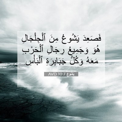 Picture 07 - يَشُوع 10:7 AVD - فَصَعِدَ يَشُوعُ مِنَ - Bible Verse Picture