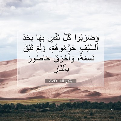 Picture 07 - يَشُوع 11:11 AVD - وَضَرَبُوا كُلَّ نَفْسٍ - Bible Verse Picture
