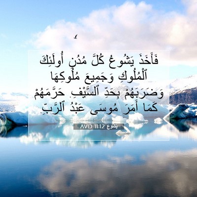 Picture 07 - يَشُوع 11:12 AVD - فَأَخَذَ يَشُوعُ كُلَّ - Bible Verse Picture