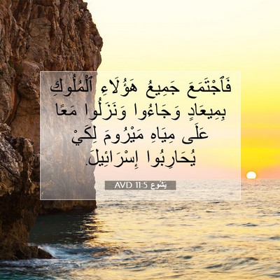 Picture 07 - يَشُوع 11:5 AVD - فَٱجْتَمَعَ جَمِيعُ - Bible Verse Picture