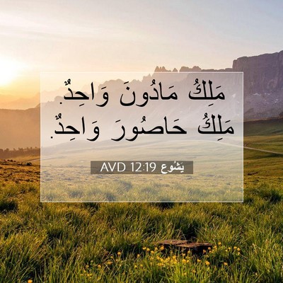 Picture 07 - يَشُوع 12:19 AVD - مَلِكُ مَادُونَ وَاحِدٌ. - Bible Verse Picture
