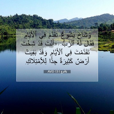 Picture 07 - يَشُوع 13:1 AVD - وَشَاخَ يَشُوعُ. تَقَدَّمَ - Bible Verse Picture