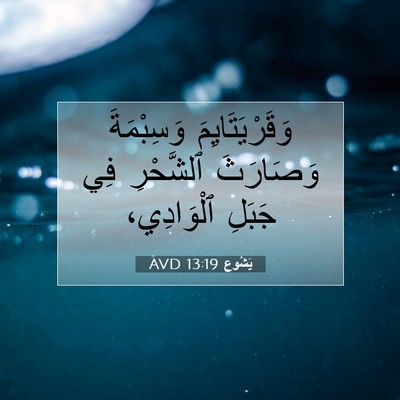 Picture 07 - يَشُوع 13:19 AVD - وَقَرْيَتَايِمَ - Bible Verse Picture