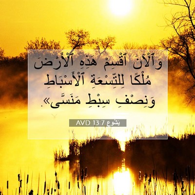 Picture 07 - يَشُوع 13:7 AVD - وَٱلْآنَ ٱقْسِمْ هَذِهِ - Bible Verse Picture