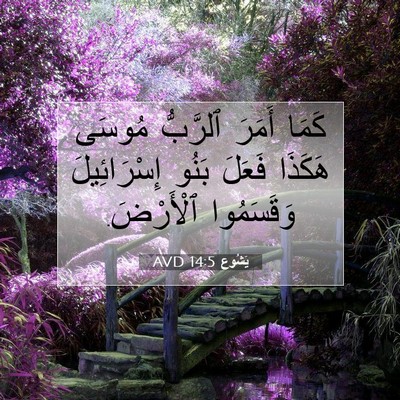 Picture 07 - يَشُوع 14:5 AVD - كَمَا أَمَرَ ٱلرَّبُّ - Bible Verse Picture