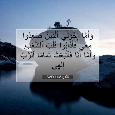 Picture 07 - يَشُوع 14:8 AVD - وَأَمَّا إِخْوَتِيَ - Bible Verse Picture