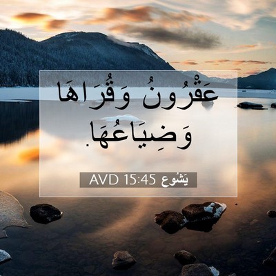 Picture 07 - يَشُوع 15:45 AVD - عَقْرُونُ وَقُرَاهَا - Bible Verse Picture