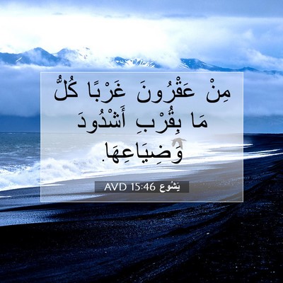 Picture 07 - يَشُوع 15:46 AVD - مِنْ عَقْرُونَ غَرْبًا - Bible Verse Picture