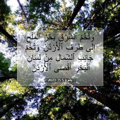 Picture 07 - يَشُوع 15:5 AVD - وَتُخْمُ ٱلشَّرْقِ بَحْرُ - Bible Verse Picture