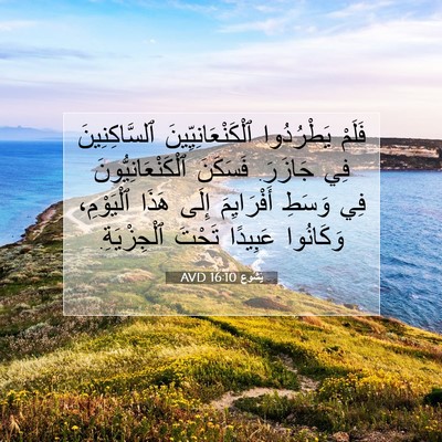Picture 07 - يَشُوع 16:10 AVD - فَلَمْ يَطْرُدُوا - Bible Verse Picture