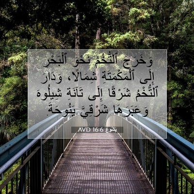 Picture 07 - يَشُوع 16:6 AVD - وَخَرَجَ ٱلتُّخْمُ نَحْوَ - Bible Verse Picture
