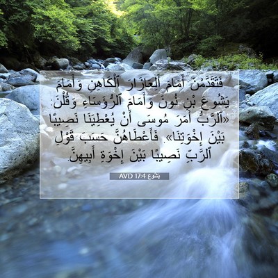 Picture 07 - يَشُوع 17:4 AVD - فَتَقَدَّمْنَ أَمَامَ - Bible Verse Picture