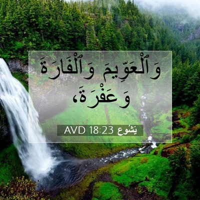 Picture 07 - يَشُوع 18:23 AVD - وَٱلْعَوِّيمَ - Bible Verse Picture