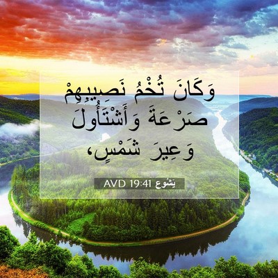 Picture 07 - يَشُوع 19:41 AVD - وَكَانَ تُخْمُ - Bible Verse Picture