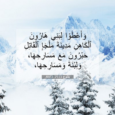 Picture 07 - يَشُوع 21:13 AVD - وَأَعْطَوْا لِبَنِي - Bible Verse Picture