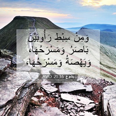 Picture 07 - يَشُوع 21:36 AVD - وَمِنْ سِبْطِ رَأُوبَيْنَ - Bible Verse Picture