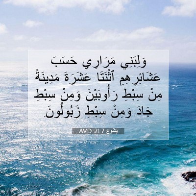 Picture 07 - يَشُوع 21:7 AVD - وَلِبَنِي مَرَارِي حَسَبَ - Bible Verse Picture