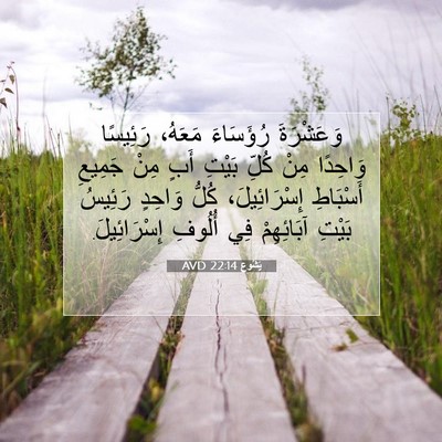Picture 07 - يَشُوع 22:14 AVD - وَعَشْرَةَ رُؤَسَاءَ - Bible Verse Picture