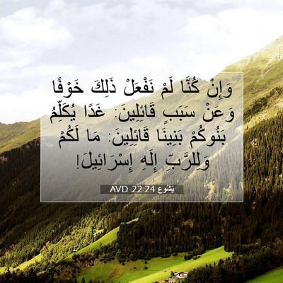 Picture 07 - يَشُوع 22:24 AVD - وَإِنْ كُنَّا لَمْ - Bible Verse Picture
