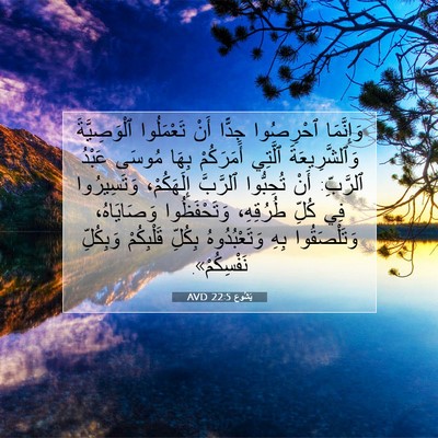Picture 07 - يَشُوع 22:5 AVD - وَإِنَّمَا ٱحْرِصُوا - Bible Verse Picture