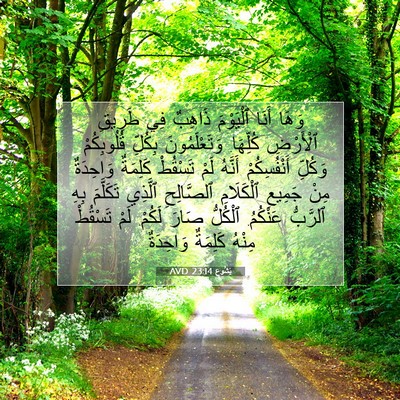 Picture 07 - يَشُوع 23:14 AVD - وَهَا أَنَا ٱلْيَوْمَ - Bible Verse Picture