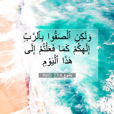Picture 07 - يَشُوع 23:8 AVD - وَلَكِنِ ٱلْصَقُوا - Bible Verse Picture