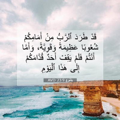 Picture 07 - يَشُوع 23:9 AVD - قَدْ طَرَدَ ٱلرَّبُّ مِنْ - Bible Verse Picture