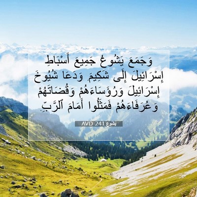 Picture 07 - يَشُوع 24:1 AVD - وَجَمَعَ يَشُوعُ جَمِيعَ - Bible Verse Picture