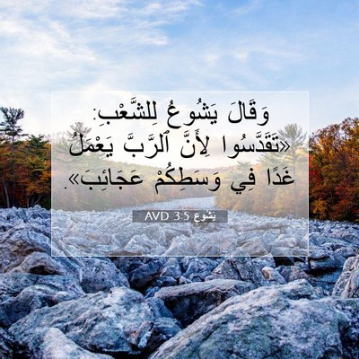 Picture 07 - يَشُوع 3:5 AVD - وَقَالَ يَشُوعُ - Bible Verse Picture