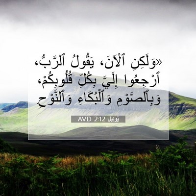 Picture 07 - يُوئِيل 2:12 AVD - «وَلَكِنِ ٱلْآنَ، يَقُولُ - Bible Verse Picture