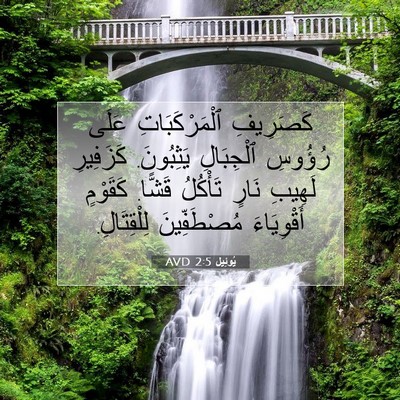 Picture 07 - يُوئِيل 2:5 AVD - كَصَرِيفِ ٱلْمَرْكَبَاتِ - Bible Verse Picture