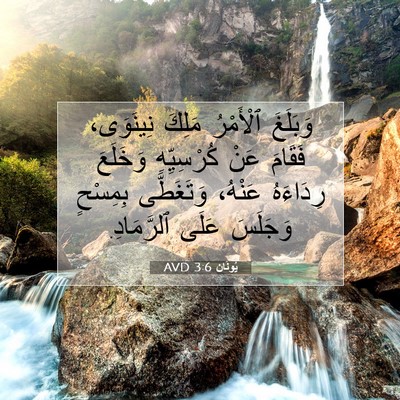 Picture 07 - يُونَان 3:6 AVD - وَبَلَغَ ٱلْأَمْرُ مَلِكَ - Bible Verse Picture