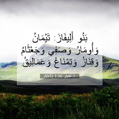 Picture 07 - ١ أخبار 1:36 AVD - بَنُو أَلِيفَازَ: - Bible Verse Picture