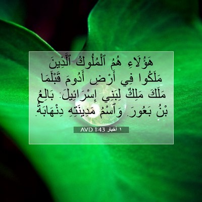 Picture 07 - ١ أخبار 1:43 AVD - هَؤُلَاءِ هُمُ ٱلْمُلُوكُ - Bible Verse Picture