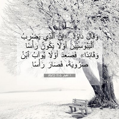 Picture 07 - ١ أخبار 11:6 AVD - وَقَالَ دَاوُدُ: «إِنَّ - Bible Verse Picture