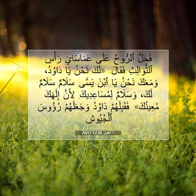 Picture 07 - ١ أخبار 12:18 AVD - فَحَلَّ ٱلرُّوحُ عَلَى - Bible Verse Picture